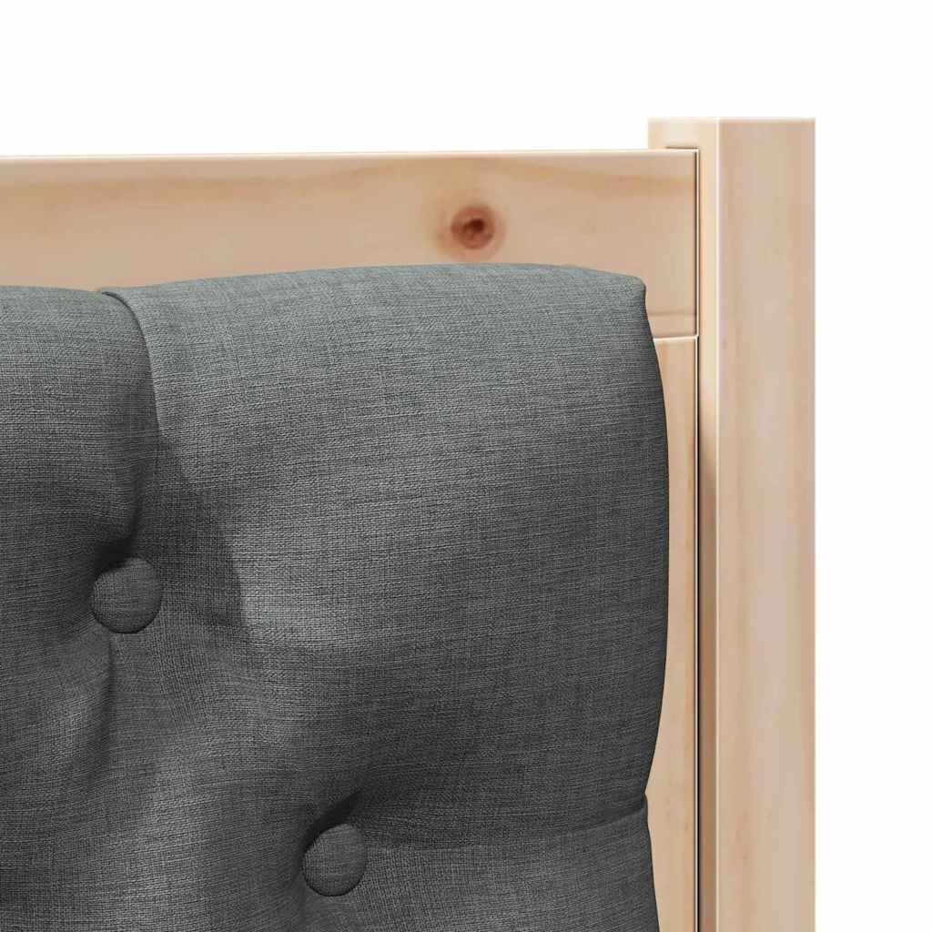 Kopfteil Sonstiges Braun und Dunkelgrau 80 cm Massivholz Kiefer