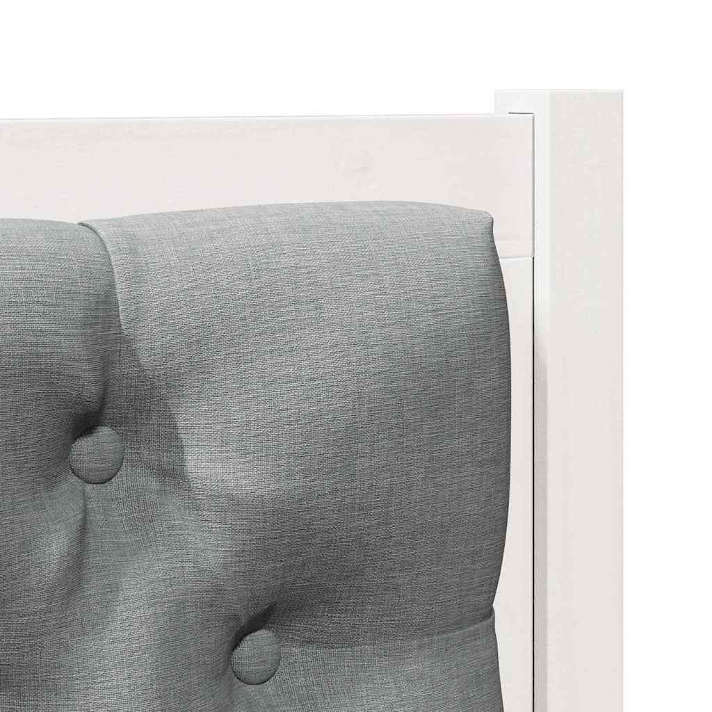 Kopfteil Sonstiges Weiß und Hellgrau 75 cm Massivholz Kiefer