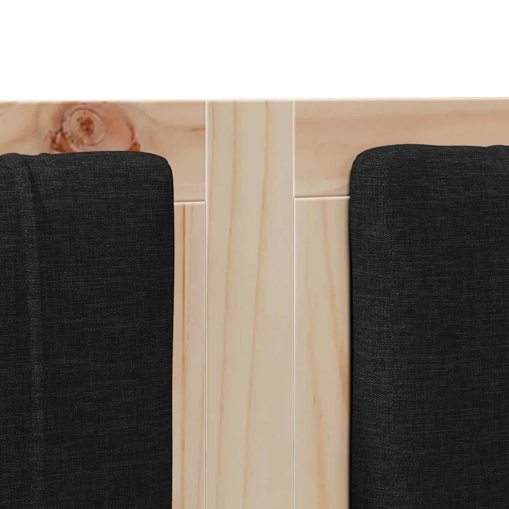 Gepolstertes Kopfteil Braun 135 cm Massives Kiefernholz