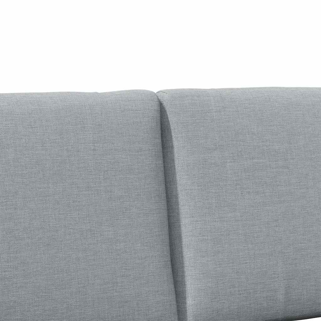 Gepolstertes Kopfteil Hellgrau 200 cm Massives Kiefernholz