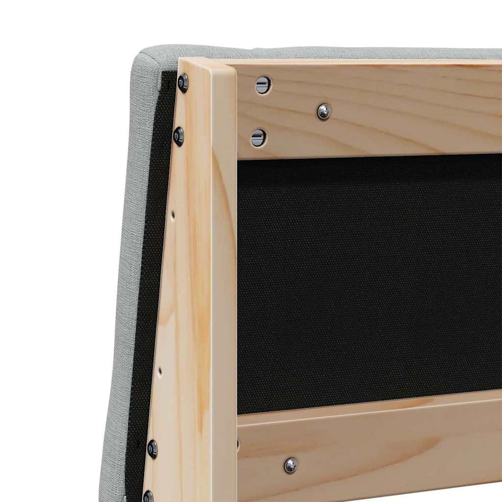 Gepolstertes Kopfteil Hellgrau 160 cm Massives Kiefernholz