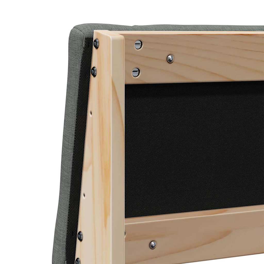 Gepolstertes Kopfteil Dunkelgrau 135 cm Massives Kiefernholz
