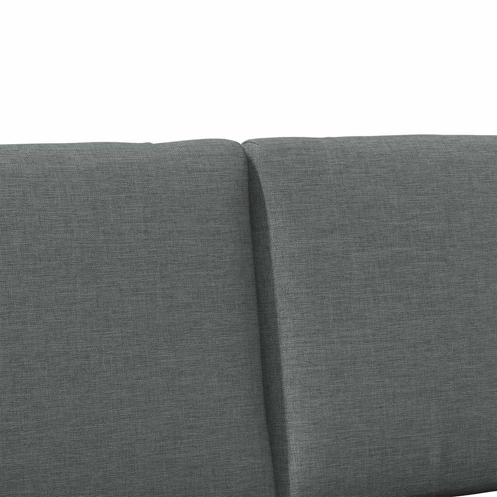 Gepolstertes Kopfteil Dunkelgrau 120 cm Massives Kiefernholz