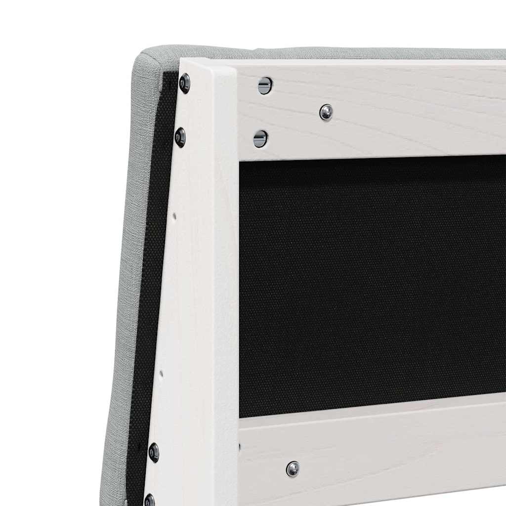 Gepolstertes Kopfteil Hellgrau 120 cm Massives Kiefernholz