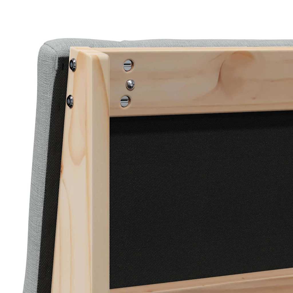 Gepolstertes Kopfteil Hellgrau 100 cm Massives Kiefernholz