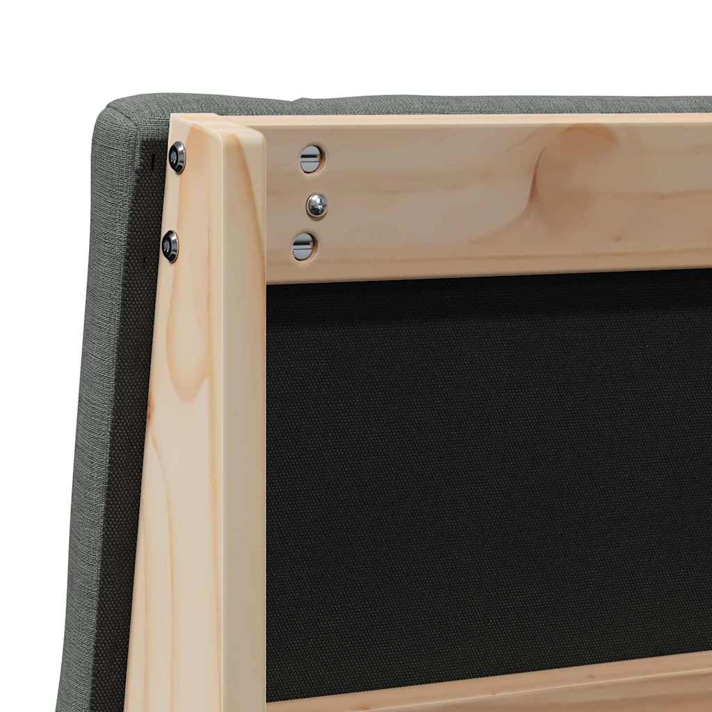 Gepolstertes Kopfteil Dunkelgrau 90 cm Massives Kiefernholz