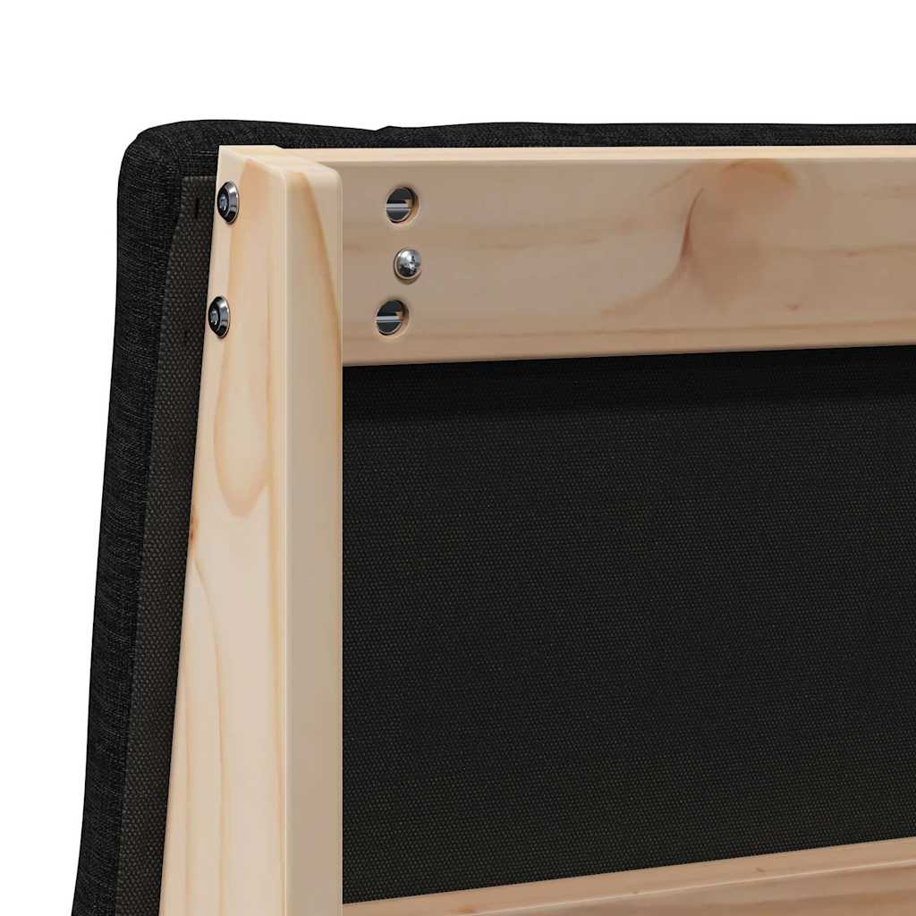 Gepolstertes Kopfteil Schwarz 75 cm Massives Kiefernholz