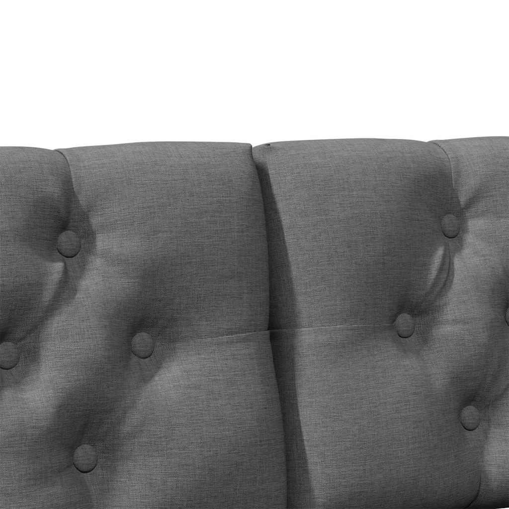 Gepolstertes Kopfteil Dunkelgrau 200 cm Massives Kiefernholz