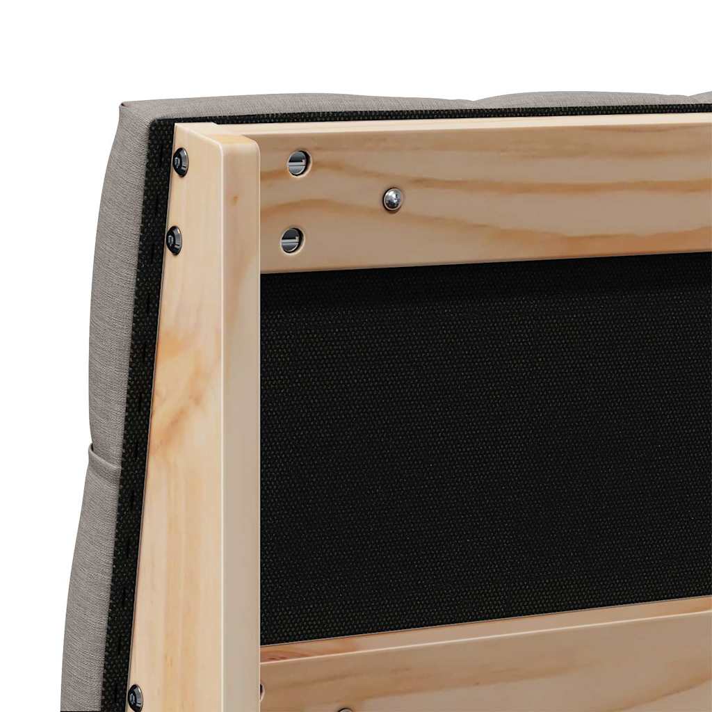 Gepolstertes Kopfteil Taupe 120 cm Massives Kiefernholz