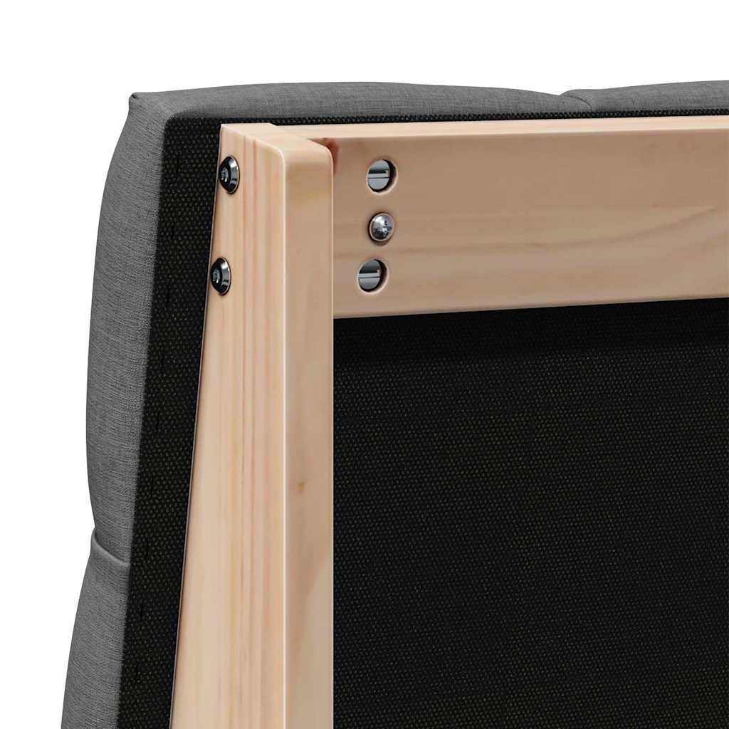 Gepolstertes Kopfteil Dunkelgrau 100 cm Massives Kiefernholz