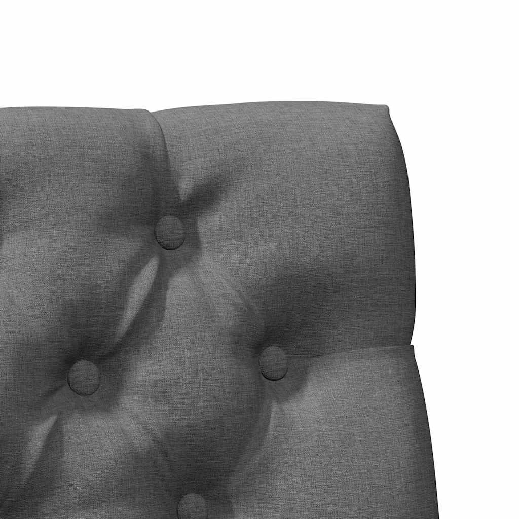 Gepolstertes Kopfteil Dunkelgrau 90 cm Massives Kiefernholz