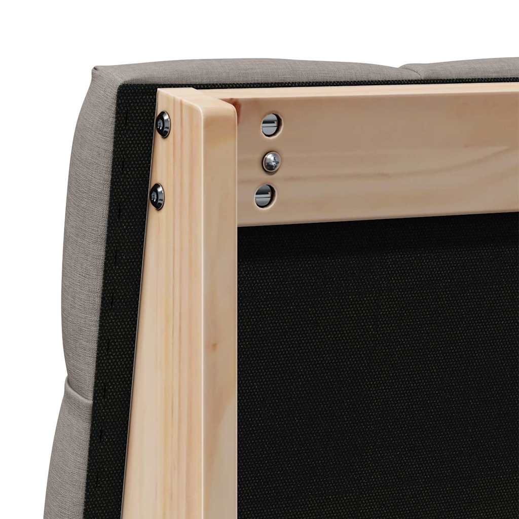 Gepolstertes Kopfteil Taupe 80 cm Massives Kiefernholz