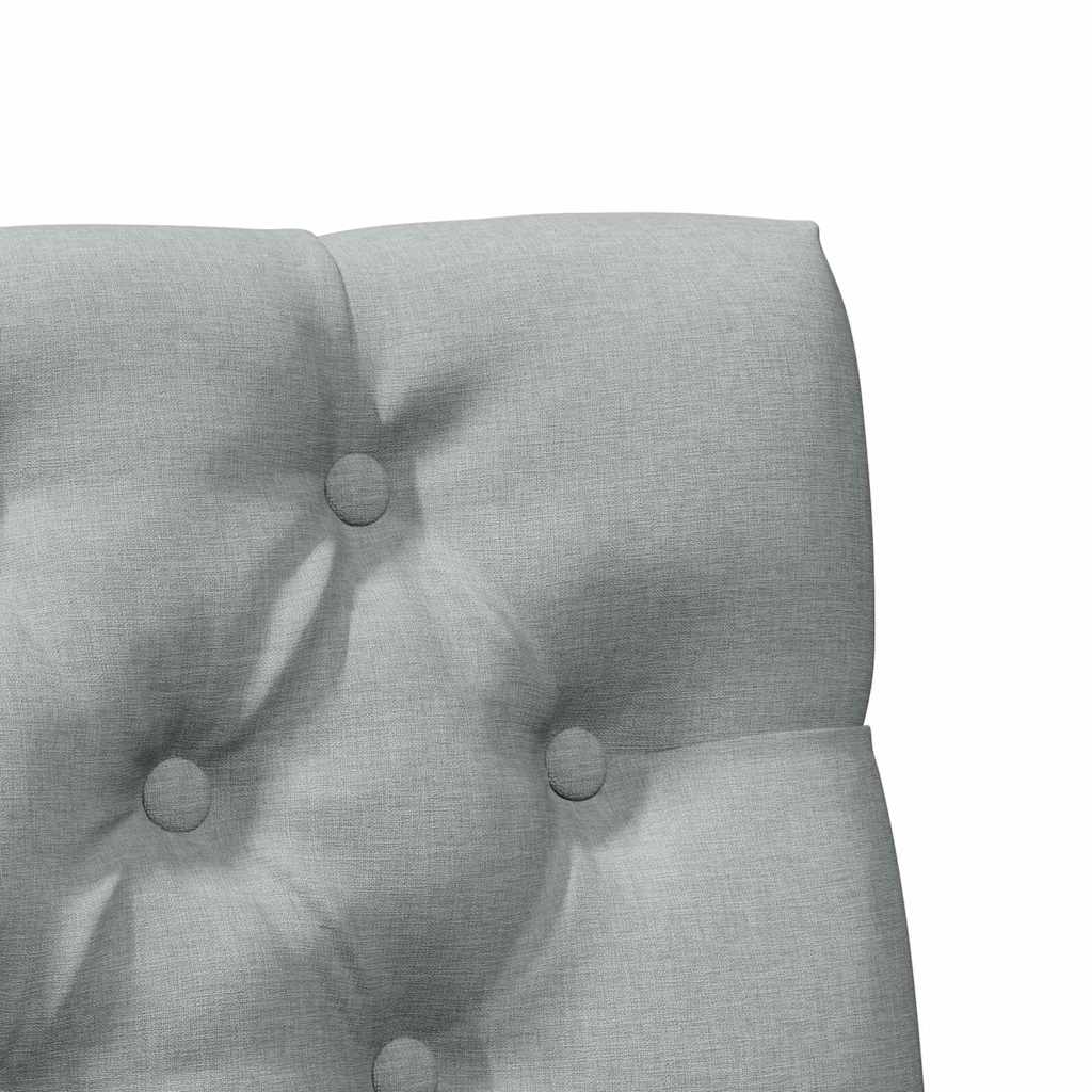 Gepolstertes Kopfteil Hellgrau 80 cm Massives Kiefernholz
