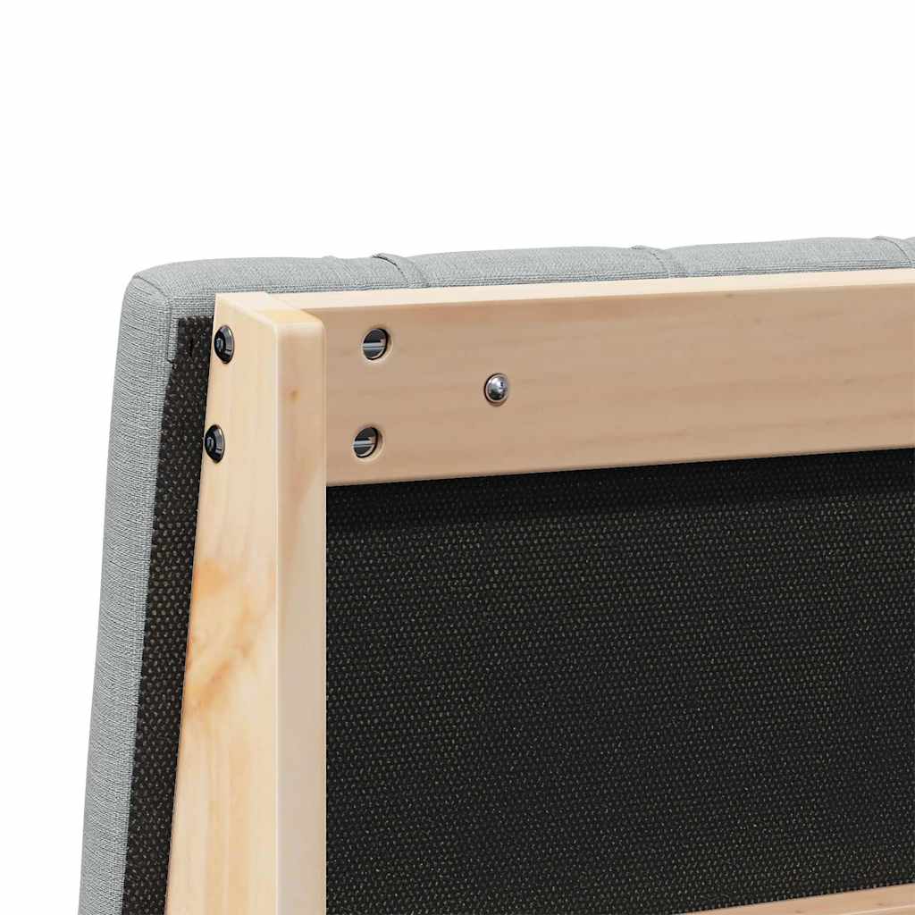 Gepolstertes Kopfteil Hellgrau 200 cm Massives Kiefernholz