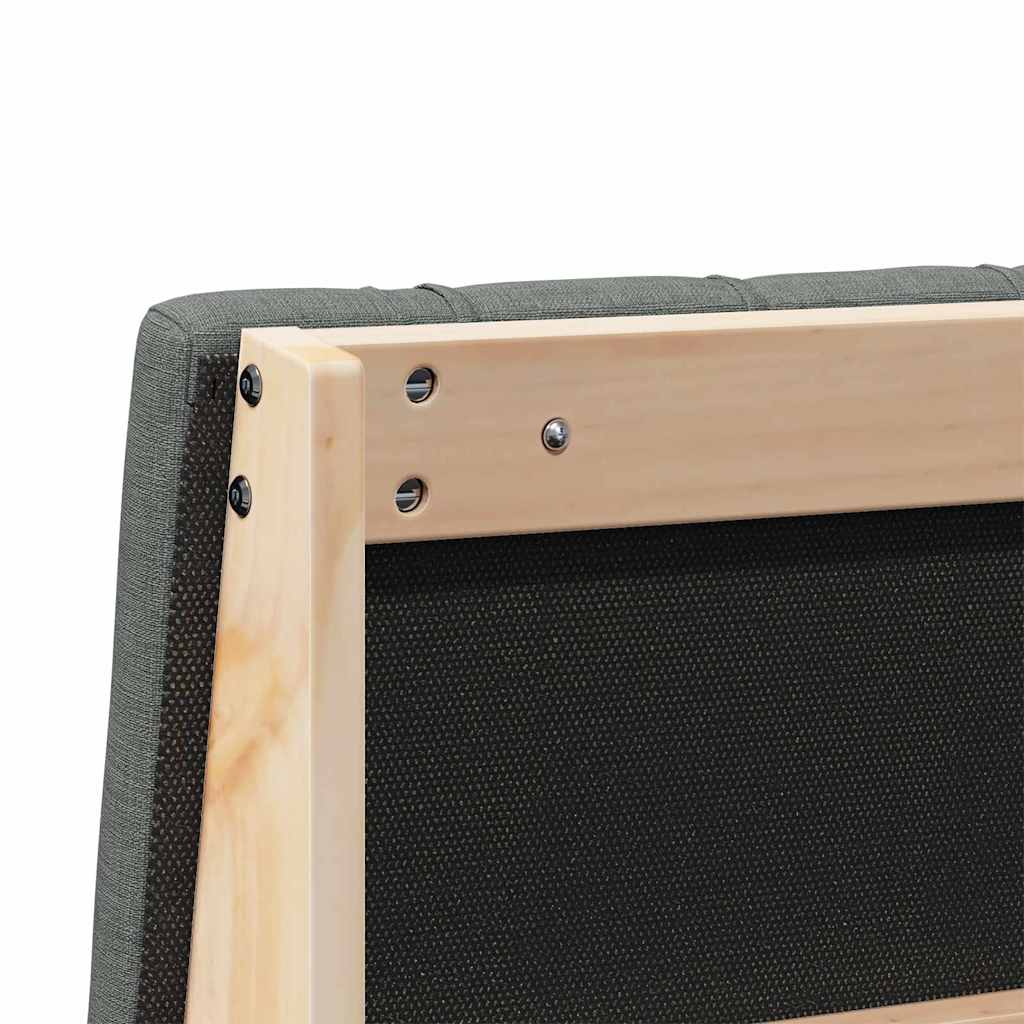 Gepolstertes Kopfteil Dunkelgrau 160 cm Massives Kiefernholz