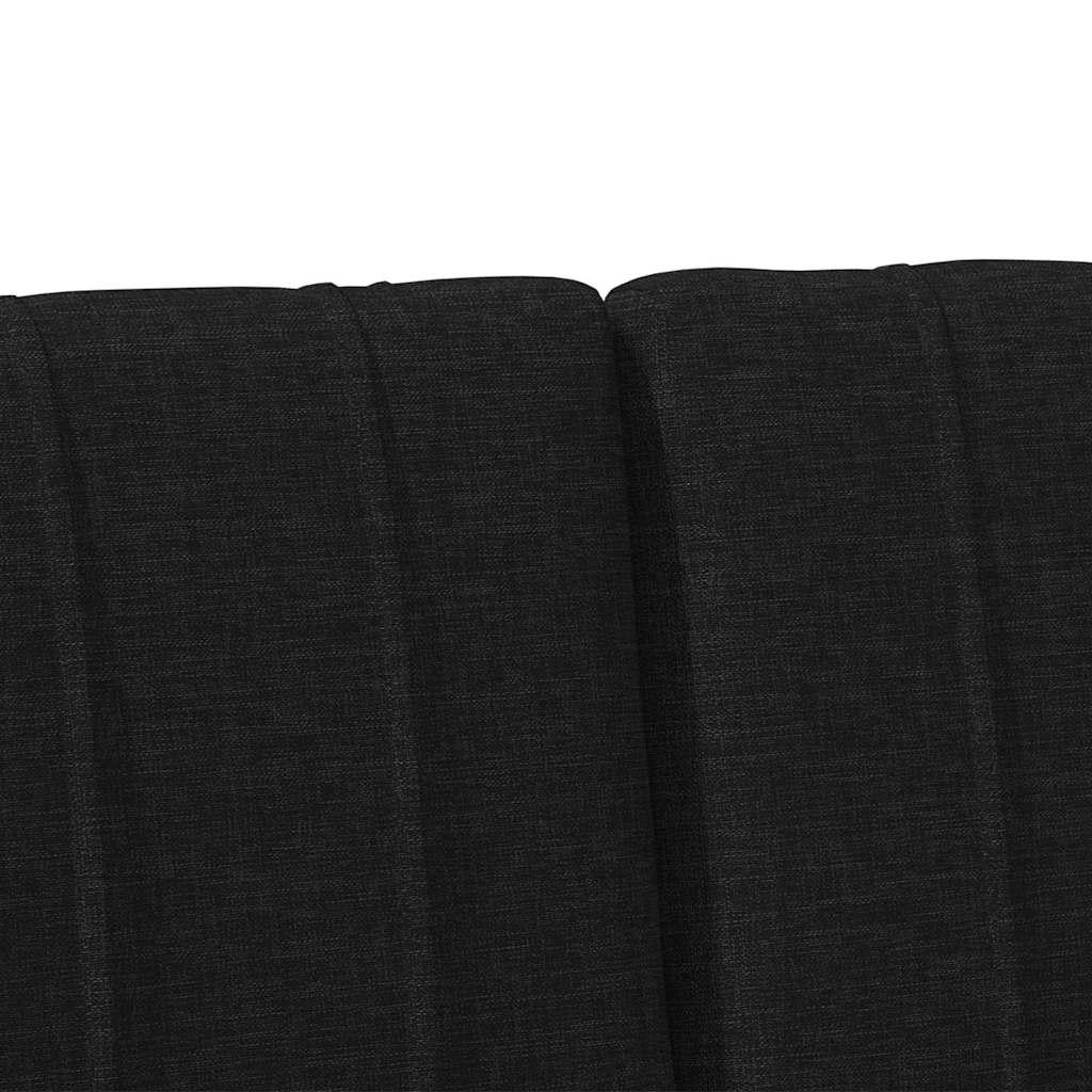 Gepolstertes Kopfteil Schwarz 120 cm Massives Kiefernholz