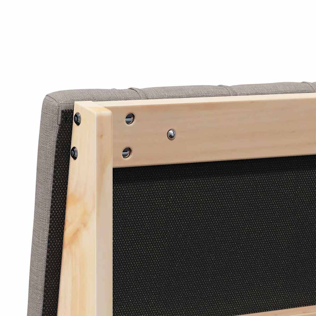 Gepolstertes Kopfteil Taupe 120 cm Massives Kiefernholz