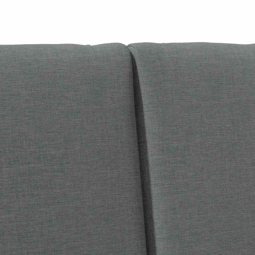 Gepolstertes Kopfteil Dunkelgrau 180 cm Massives Kiefernholz