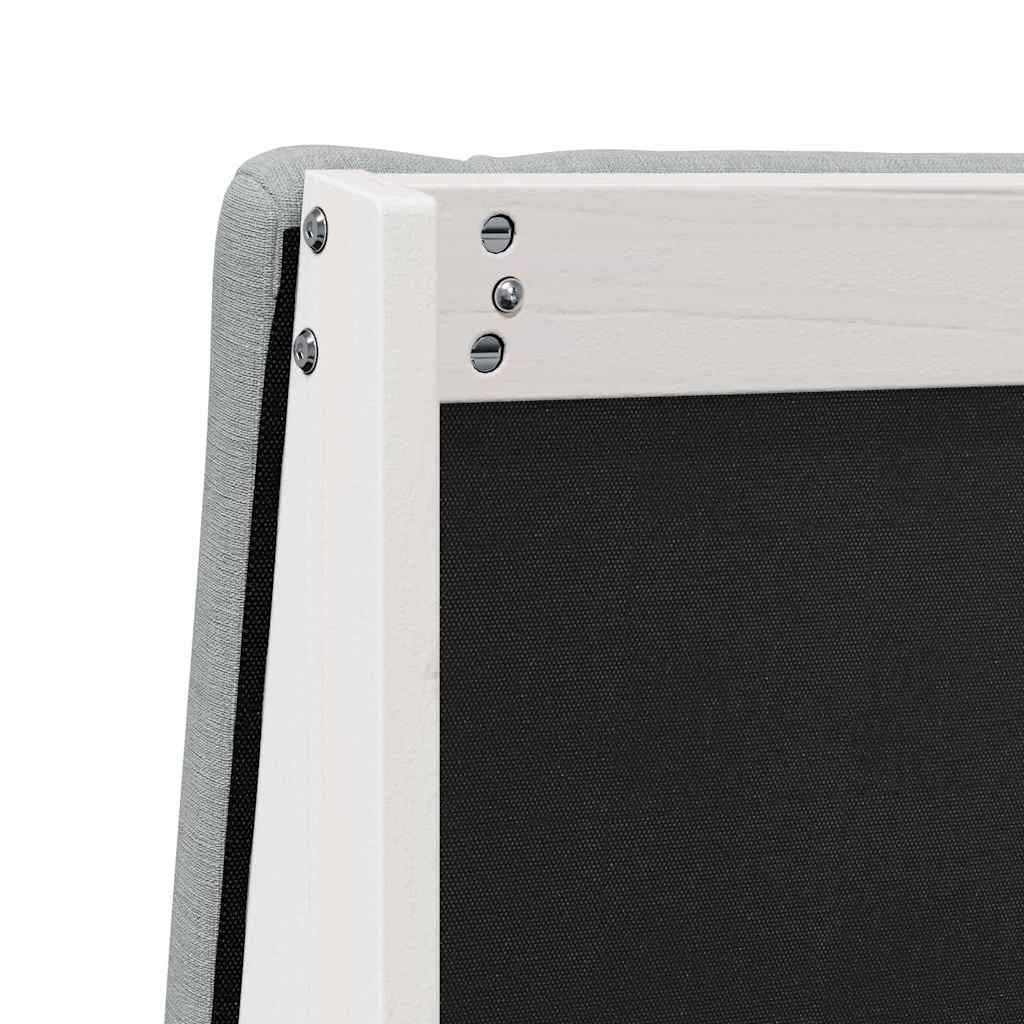 Gepolstertes Kopfteil Hellgrau 160 cm Massives Kiefernholz