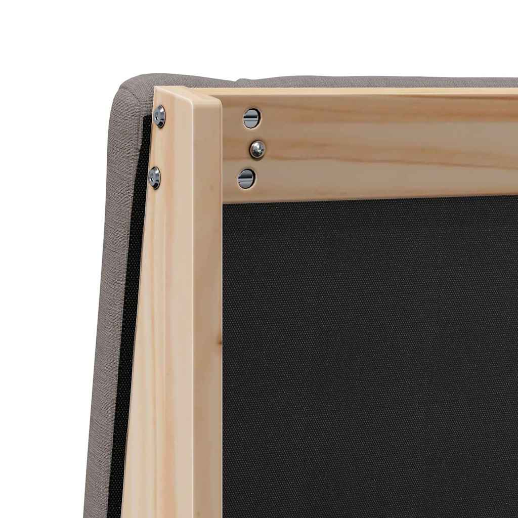 Gepolstertes Kopfteil Taupe 100 cm Massives Kiefernholz