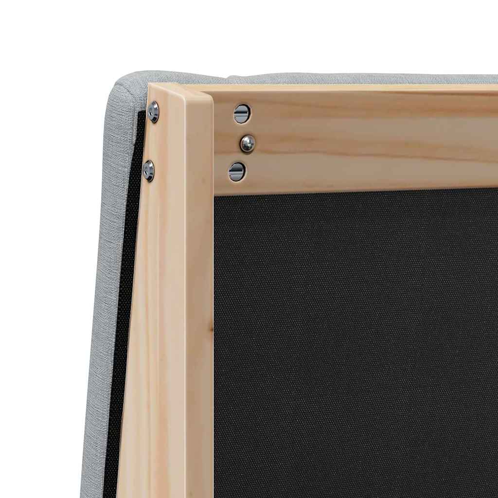 Gepolstertes Kopfteil Hellgrau 75 cm Massives Kiefernholz