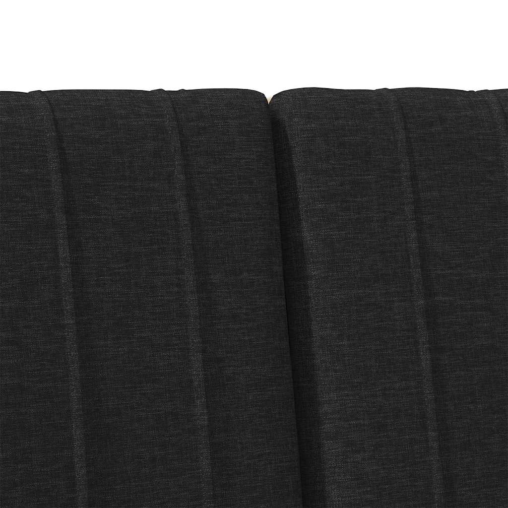 Gepolstertes Kopfteil Schwarz 200 cm Massives Kiefernholz