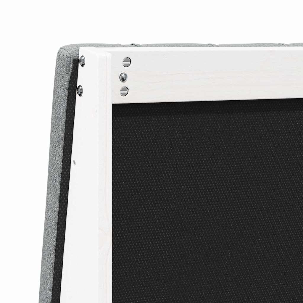 Gepolstertes Kopfteil Hellgrau 180 cm Massives Kiefernholz