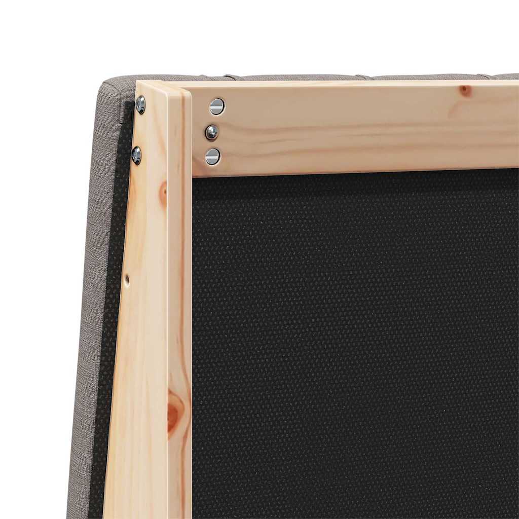 Gepolstertes Kopfteil Taupe 140 cm Massives Kiefernholz