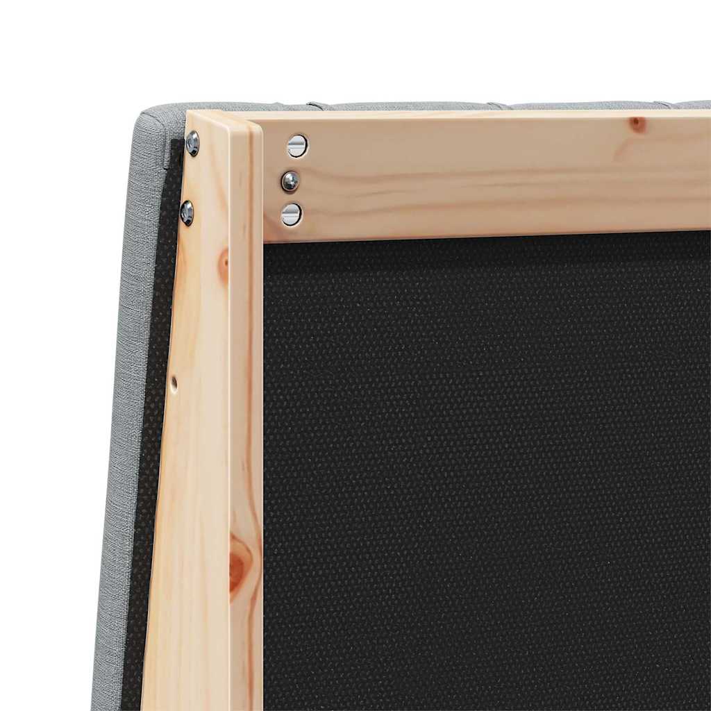 Gepolstertes Kopfteil Hellgrau 135 cm Massives Kiefernholz