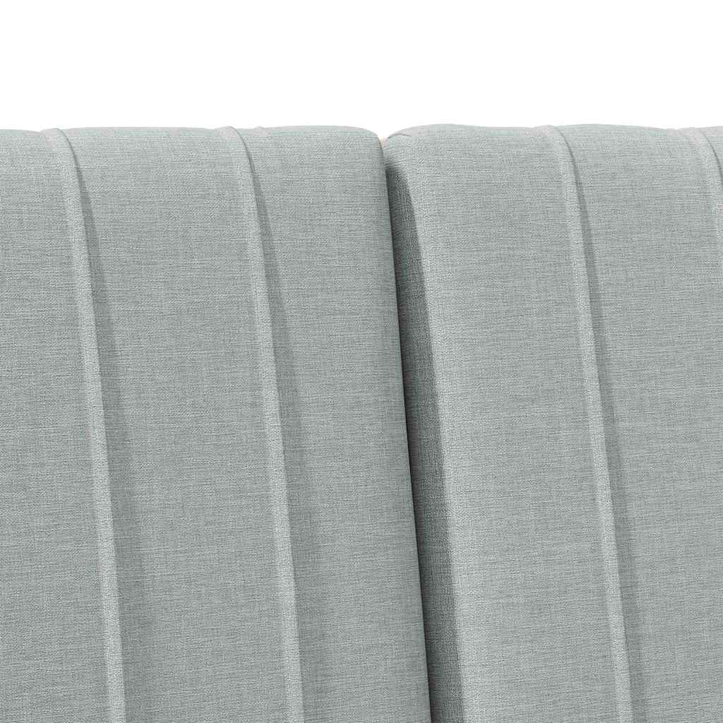 Gepolstertes Kopfteil Hellgrau 120 cm Massives Kiefernholz