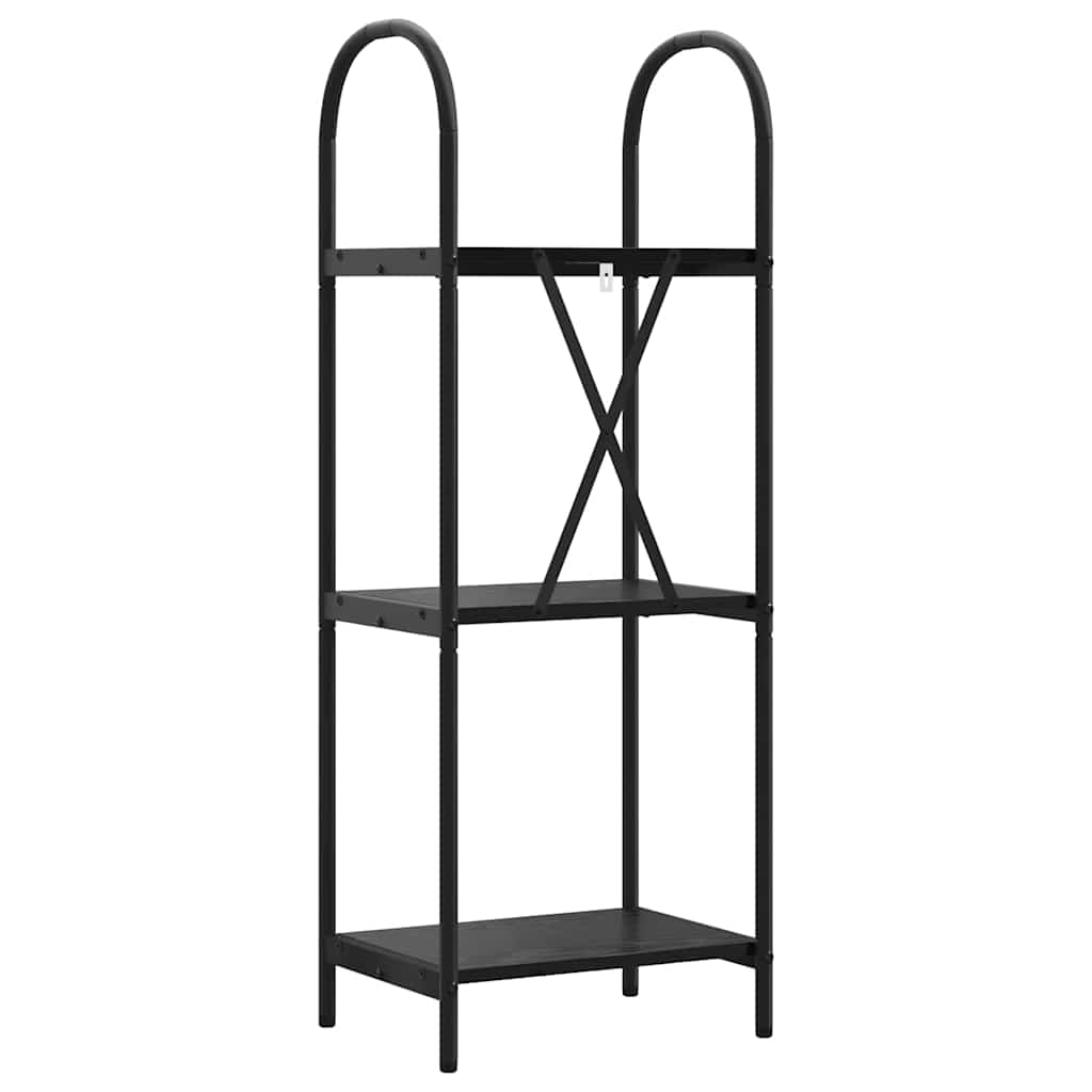 Regal Schwarz Eichen-Optik 40 x 30 x 109 cm Holzwerkstoff