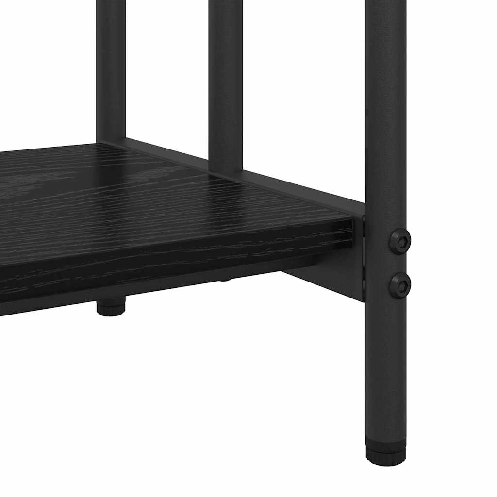 Kleiderständer Schwarz Eichen-Optik 90 x 30 x 100,5 cm