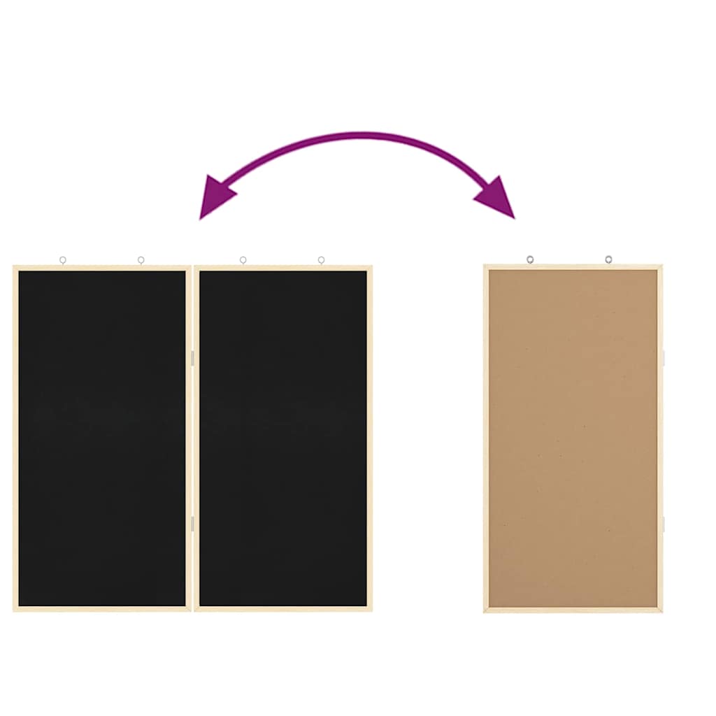 Tafel Schwarz 80 x 1.4 x 80 cm Massivholz Kiefer