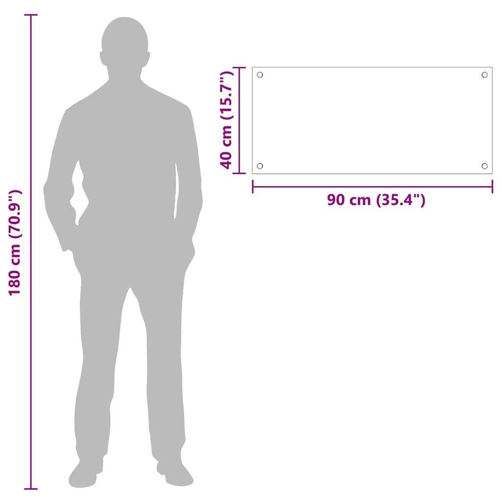 Küchenrückwand Weiß 90 x 40 x 0.8 cm Gehärtetes Glas