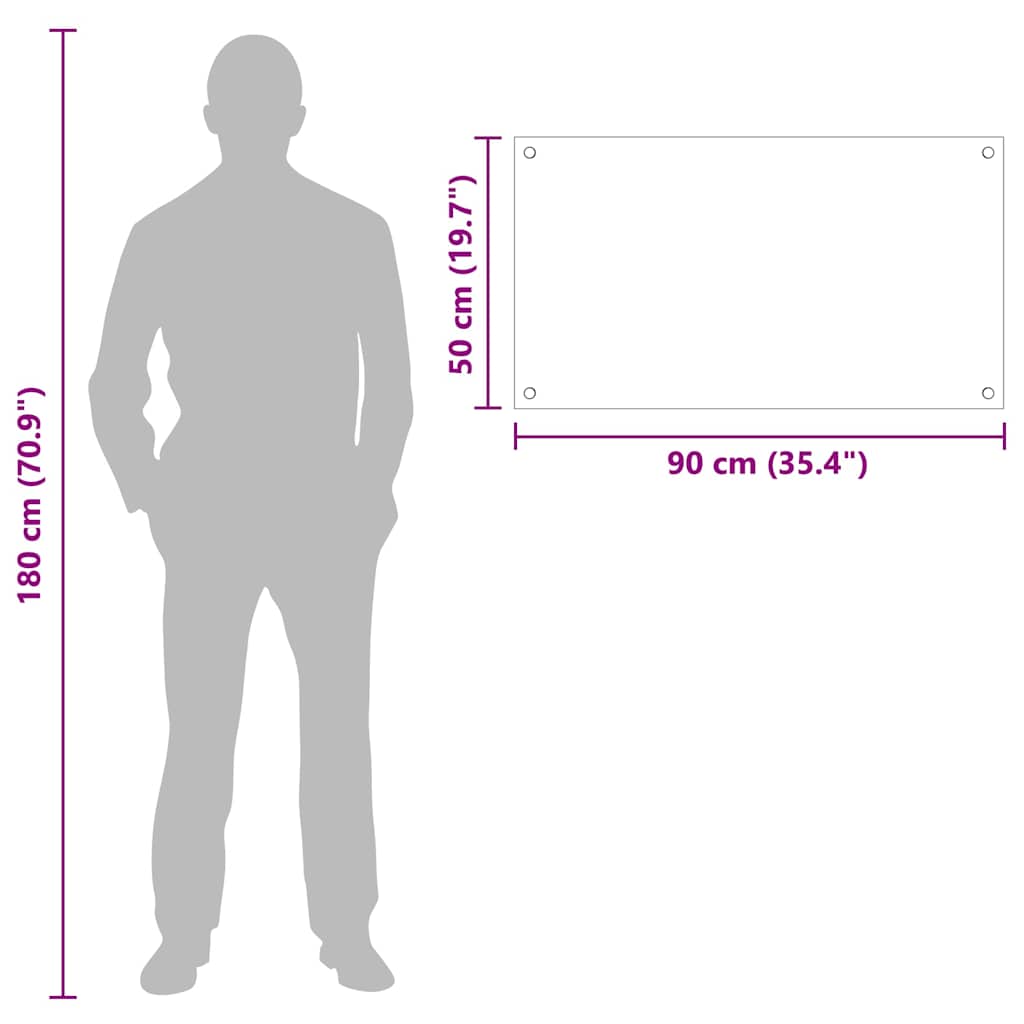 Küchenrückwand Weiß 90 x 50 x 0.8 cm Gehärtetes Glas