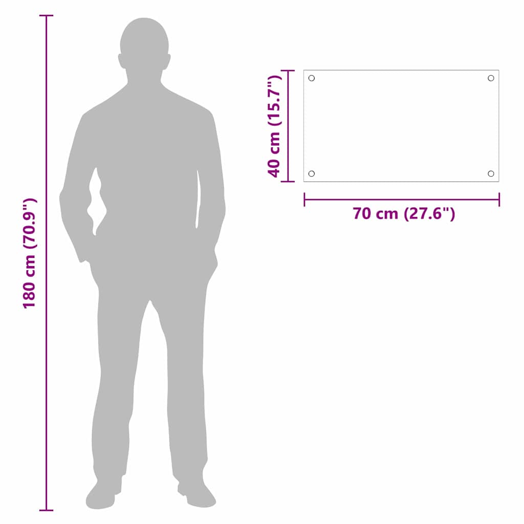Küchenrückwand Transparent 70 x 40 x 0.8 cm Gehärtetes Glas