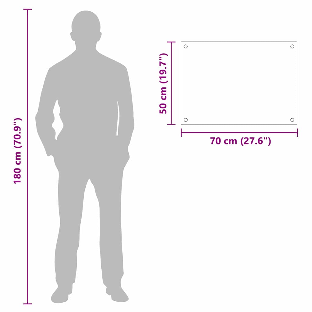 Küchenrückwand Transparent 70 x 50 x 0.8 cm Gehärtetes Glas