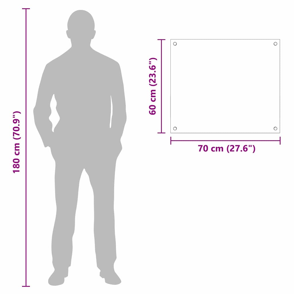 Küchenrückwand Transparent 70 x 60 x 0.8 cm Gehärtetes Glas