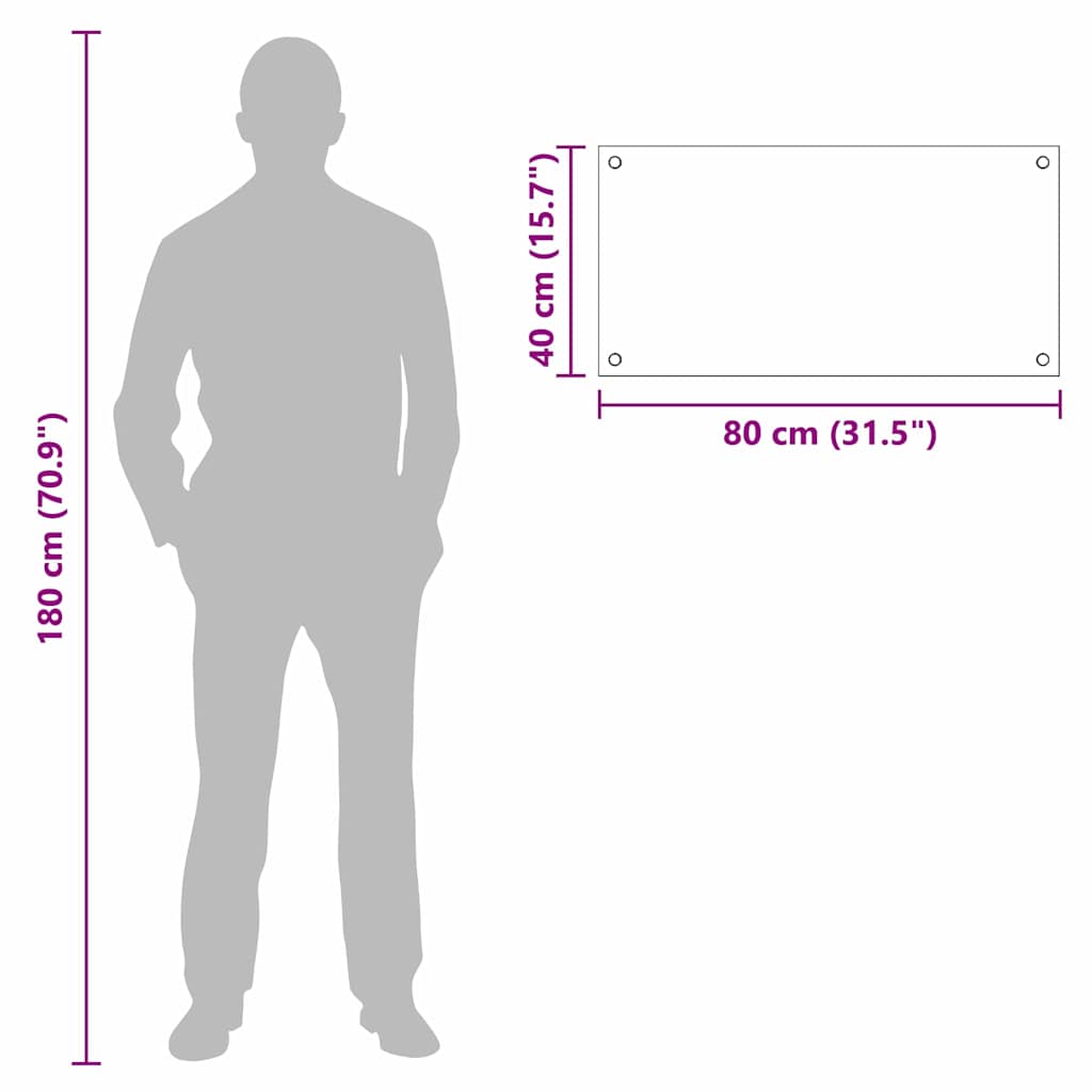 Küchenrückwand Transparent 80 x 40 x 0.8 cm Gehärtetes Glas