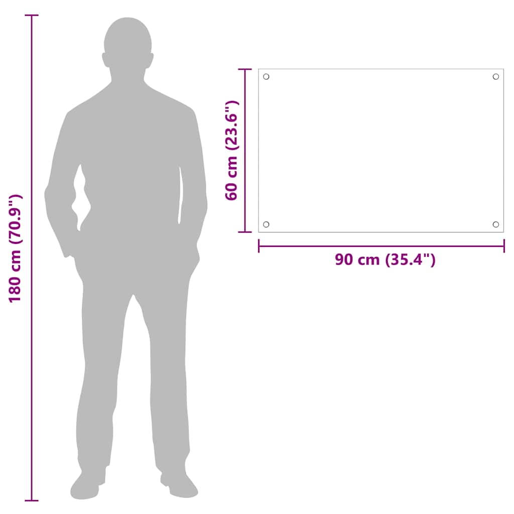 Küchenrückwand Transparent 90 x 60 x 0.8 cm Gehärtetes Glas