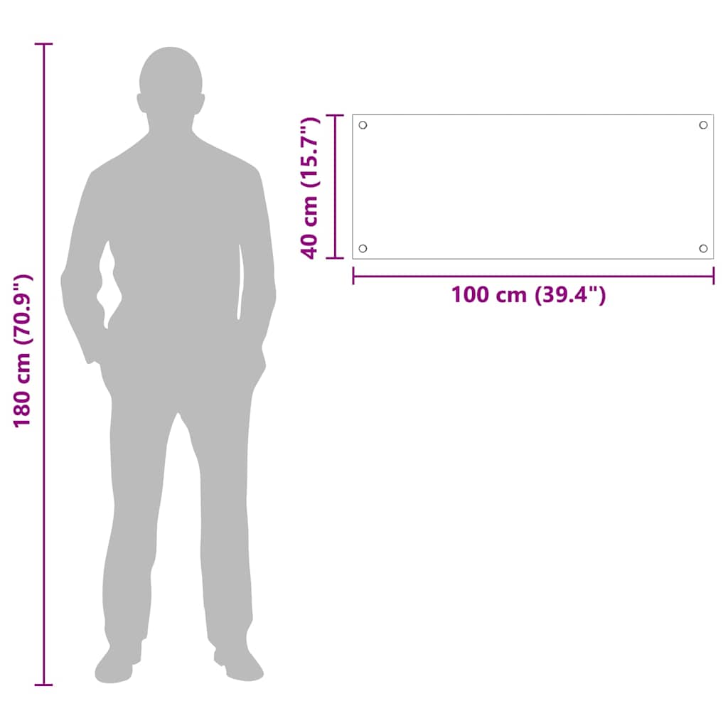 Küchenrückwand Schwarz 100 x 40 x 0.8 cm Gehärtetes Glas