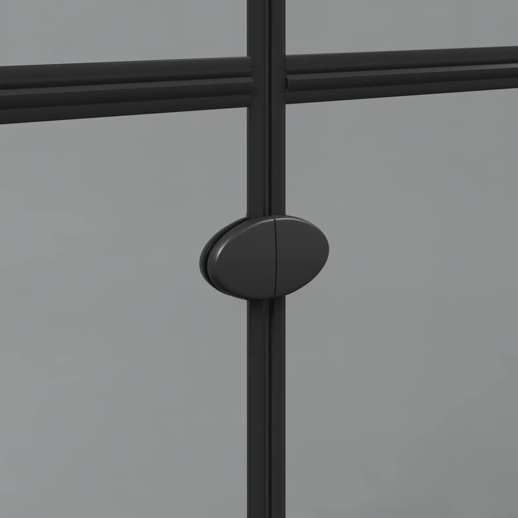 Walk-in Duschwand Schwarz 70 x 6.5 x 190 cm