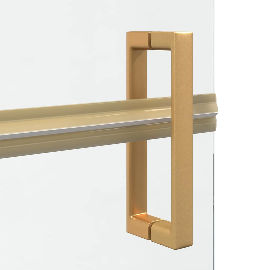 Walk-in Duschwand Gold 100 x 6.5 x 190 cm Energiesparendes Glas