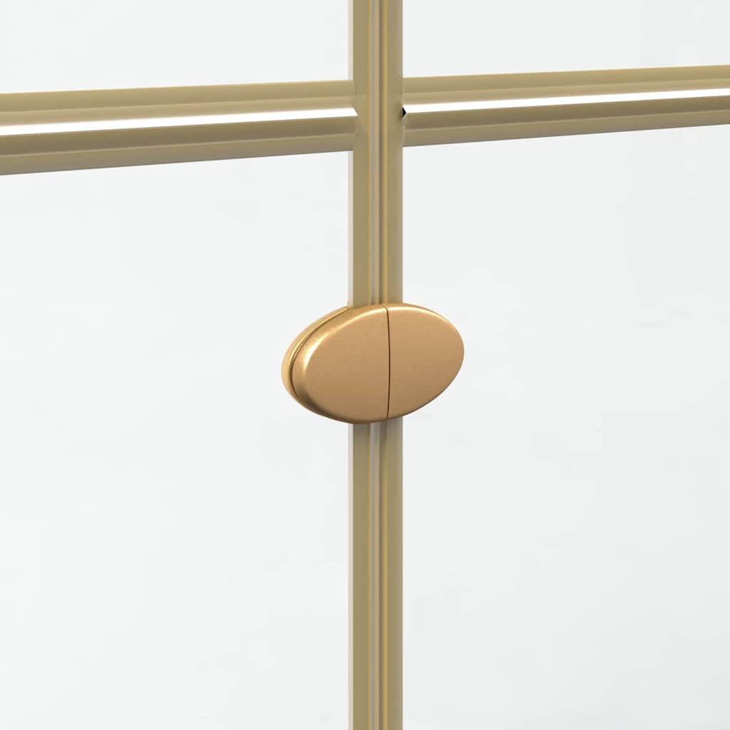 Walk-in Duschwand Gold 100 x 6.5 x 190 cm Energiesparendes Glas