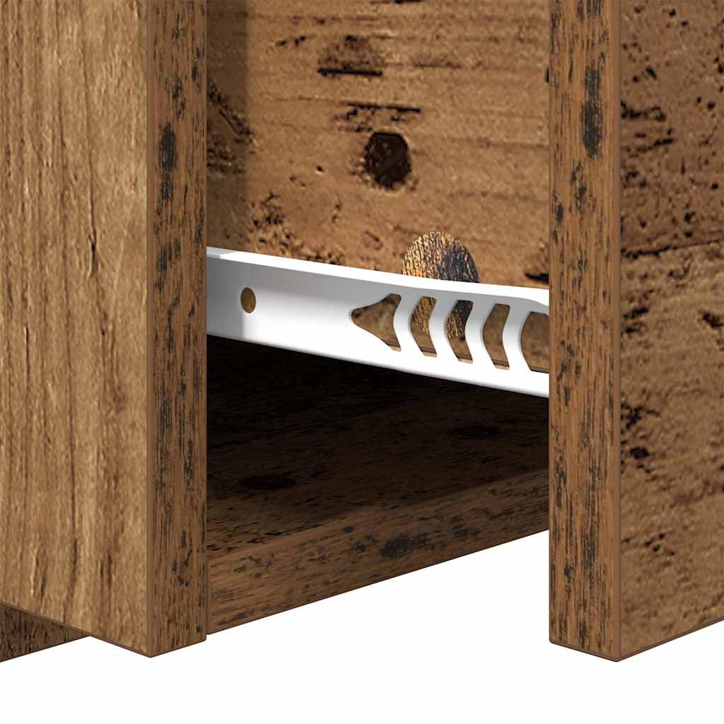 Bettschrank 2 pcs Altholz 48,5 x 32,5 x 80 cm Holzwerkstoff