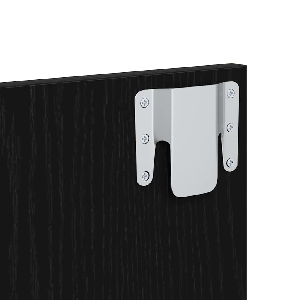 Bettschrank 2 pcs Schwarz Eichen-Optik 48,5 x 32,5 x 80 cm