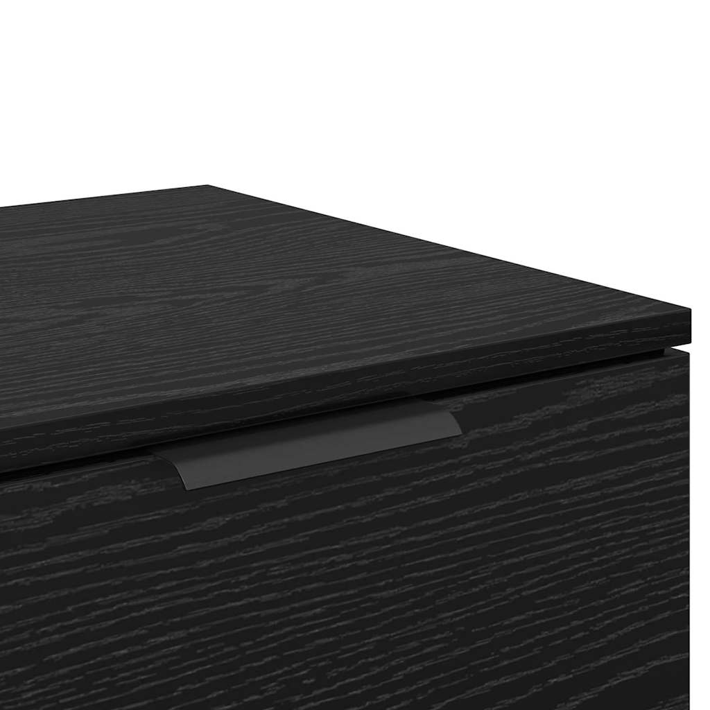 Bettschrank 2 pcs Schwarz Eichen-Optik 40 x 39 x 40 cm