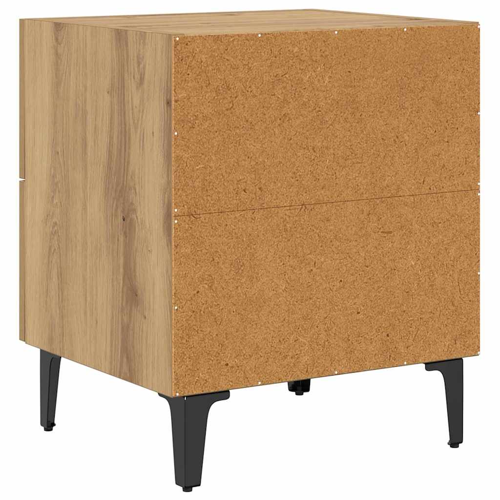 Bettschrank 2 pcs Artisan-Eiche 40 x 35 x 47,5 cm Holzwerkstoff