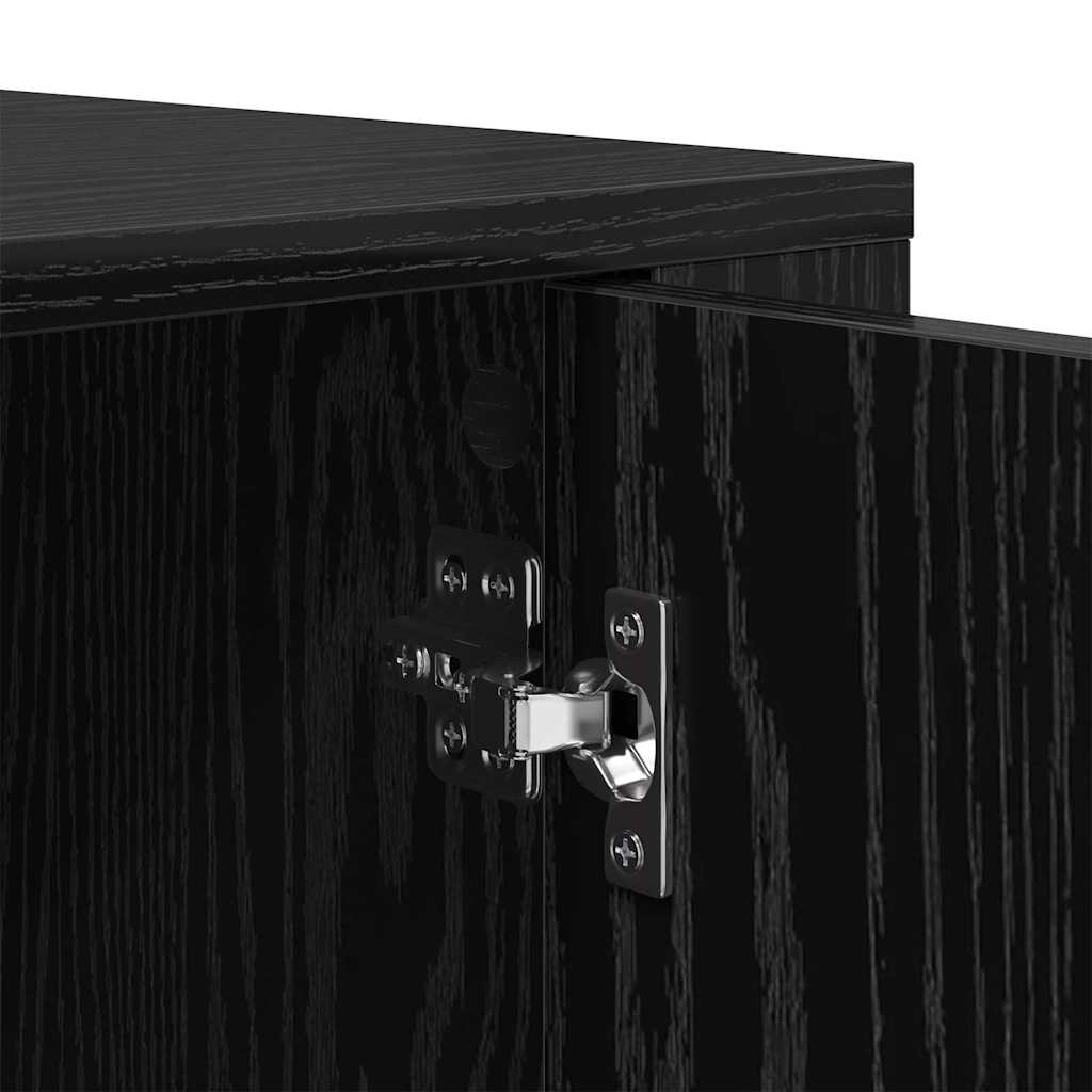 Sideboard Schwarz Eichen-Optik 40 x 33 x 70 cm Holzwerkstoff