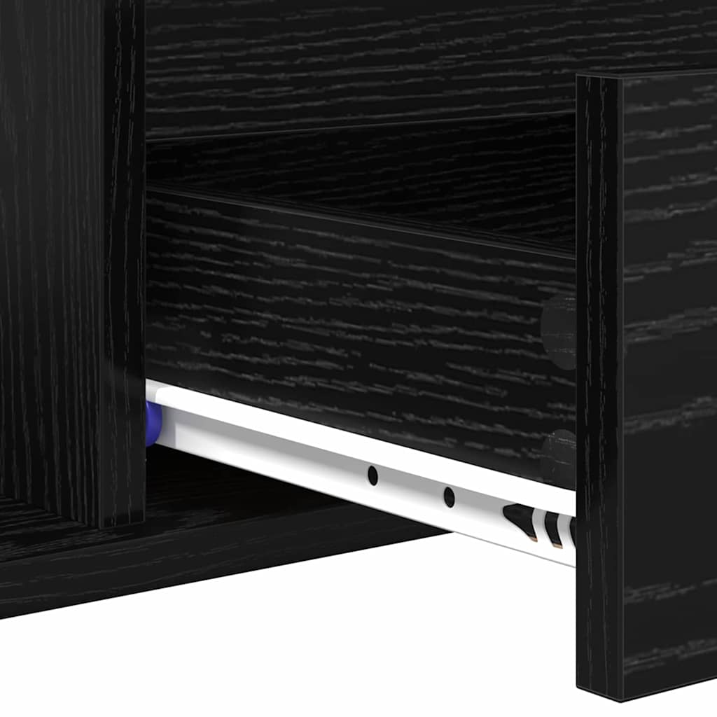 Couchtisch Schwarz Eichen-Optik 90 x 49 x 45 cm Holzwerkstoff